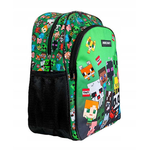 Picture of MINECRAFT CHARACTERS 2 ZIP LARGE BACKPACK